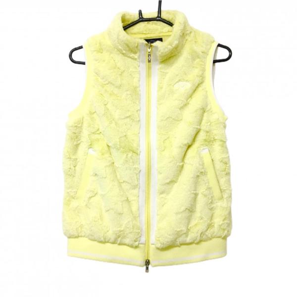 超美品】キャロウェイ ファーベスト イエロー×白 星柄 レディース L