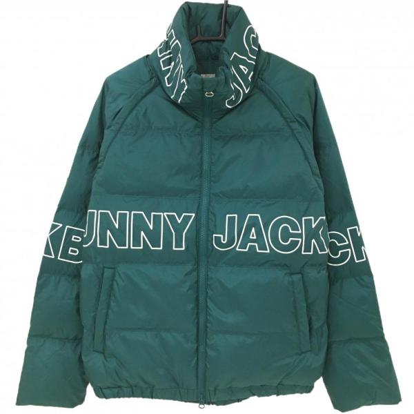 超美品】ジャックバニー 2WAYダウンジャケット グリーン×白 光沢感