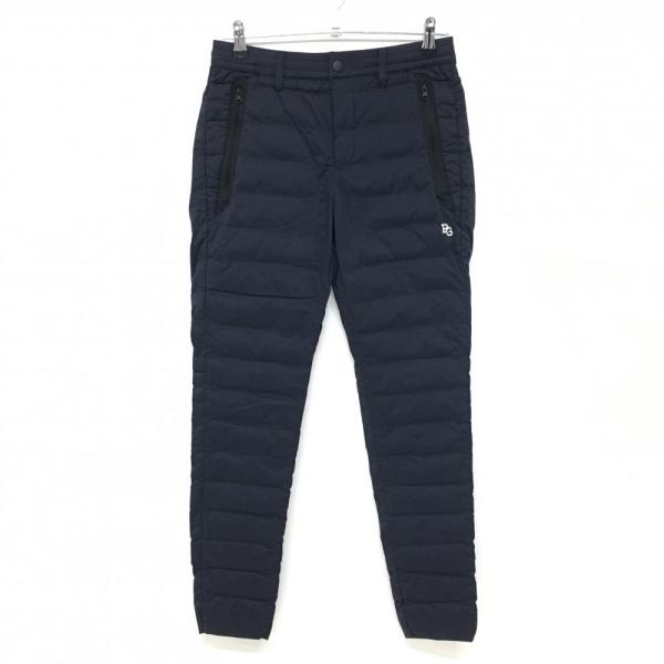 超美品】パーリーゲイツ 中綿ナイロンパンツ ネイビー 千鳥格子地模様