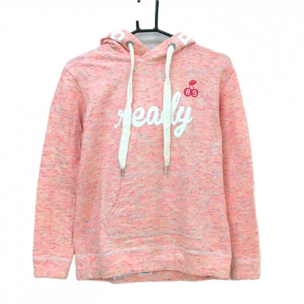 PEARLY GATES（パーリーゲイツ） パーカー ライトピンク系×白 ロゴ