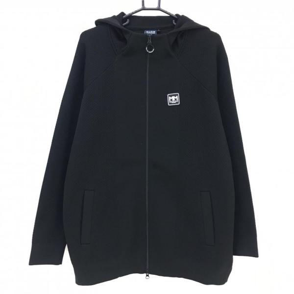 muta MARINE（ムータマリン） ニットジップパーカー 黒 バックロゴ
