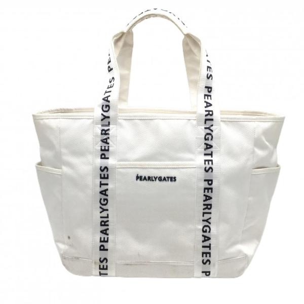 PEARLY GATES（パーリーゲイツ） ロッカーバッグ 白×黒 持ち手ロゴ