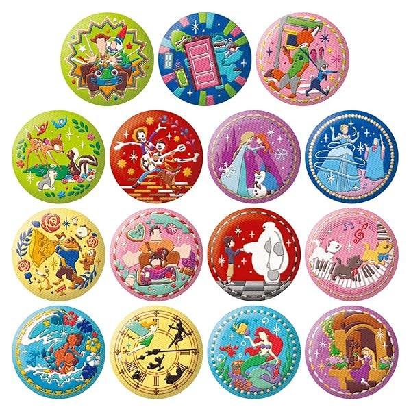 12月発売 3個セット ランダム Disney Characters 刺繍缶バッジ