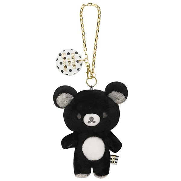 San-X（サンエックス） リラックマ/ぬいぐるみキーホルダー モノクロ