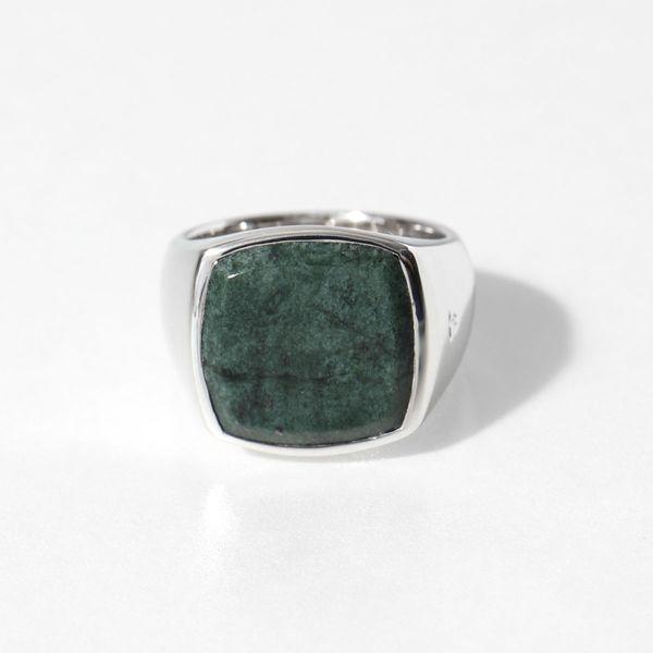 TOM WOOD（トムウッド） リング メンズ Cushion Green Marble グリーン