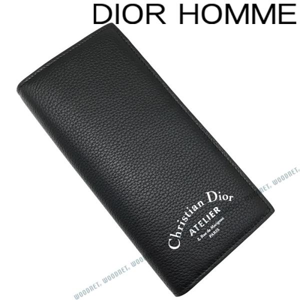Dior HOMME DIOR ディオールオム 2つ折り長財布 ブラック 2ATBC002
