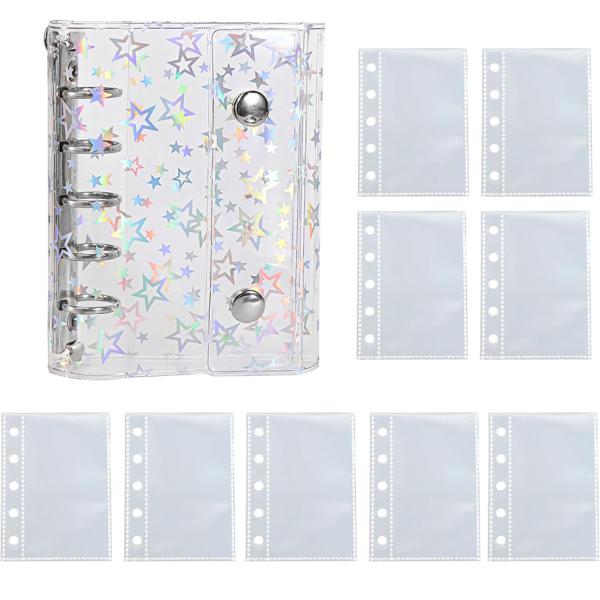 シール帳 透明 女の子 はがせる m5 シール手帳 マイクロ5 クリア 5穴