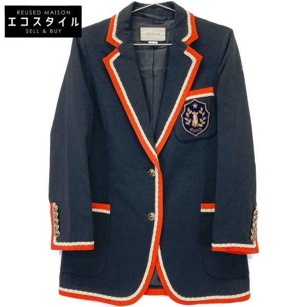 GUCCI（グッチ） 19年製 493517 ブラック GG釦 フォックス刺繍