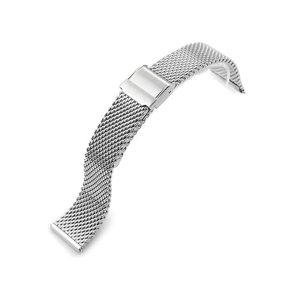 21mm MiLTAT 時計ベルト ミラネーゼメッシュバンド テーパード