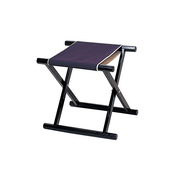 仏壇屋 滝田商店 胡床(こしょう) 角足 黒塗紫布（床几）（寺院用椅子