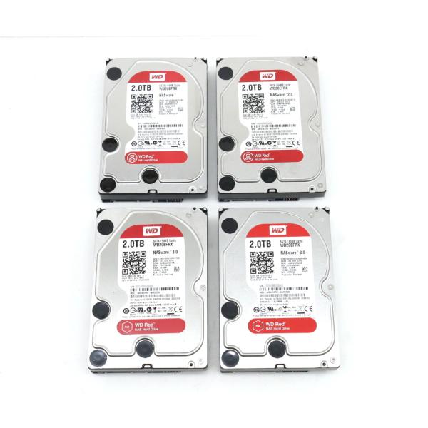 4本セット】Western Digital WD Red WD20EFRX 2TB 3.5インチ NAS用SATA