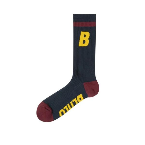ballaholic B Socks【BHCAC00177NYC】navy/yellow/crimson : Tipoff