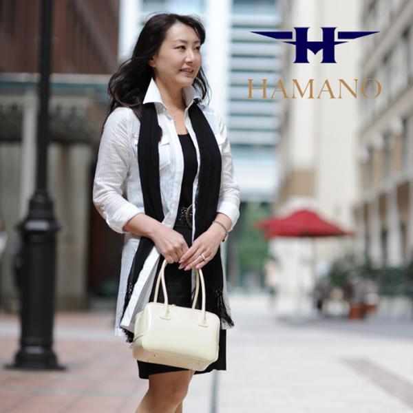 濱野皮革工藝 エナメル セレブミニボストン 銀座大和屋 HAMANO 濱野