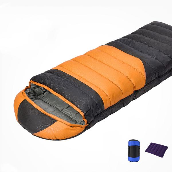 送料無料 羽毛寝袋 ダウン シュラフ 封筒型防水保温 コンパクト