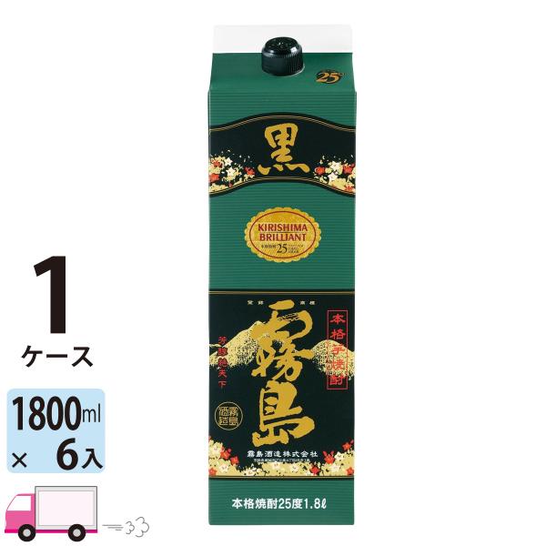 黒霧島 芋焼酎 25度 1.8L (1800ml) パック 6本入 1ケース」の人気商品