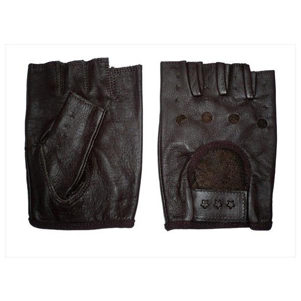 ザワキタ 本革フィンガーレスグローブ（ブラウン）全国送料サービス