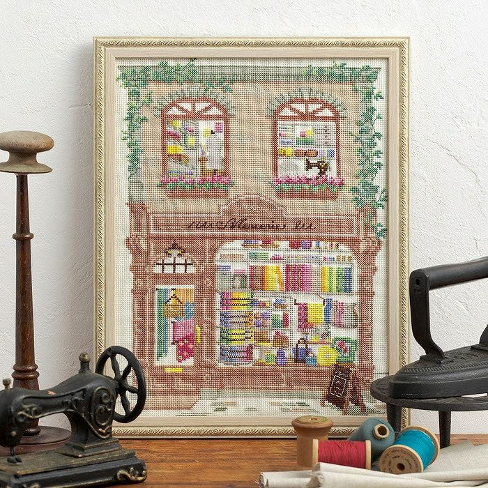 クロスステッチフレーム＜七福神のしあわせ宝舟＞ | リバティ 生地