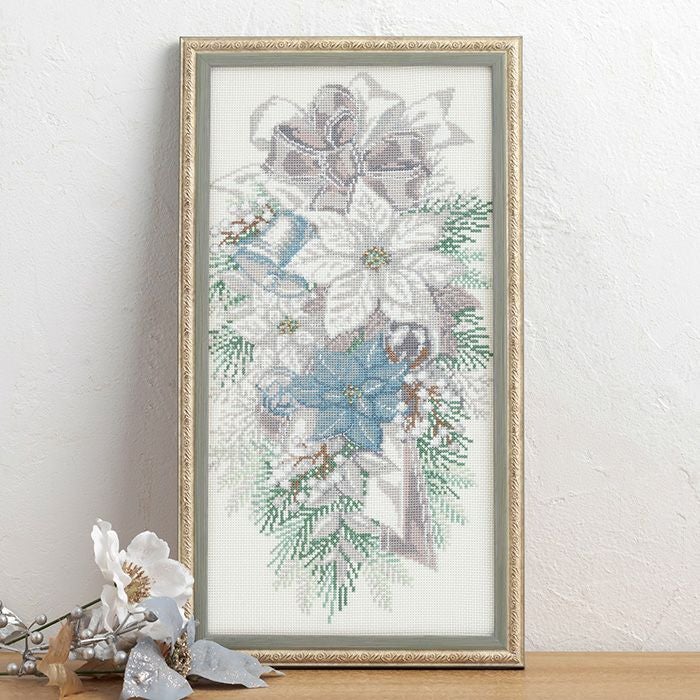 クロスステッチフレーム＜睡蓮：朝＞ | リバティ 生地、編み物、刺繍