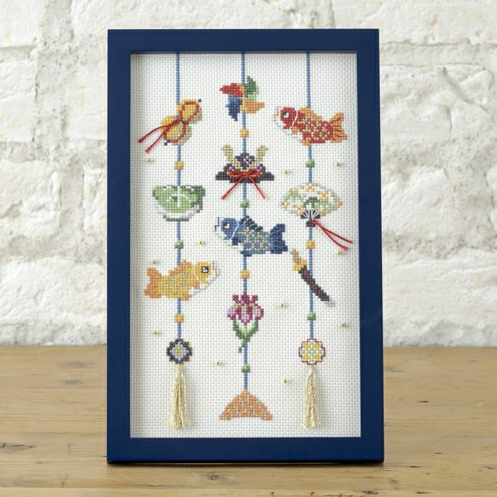 クロスステッチフレーム＜雛段飾り＞ | リバティ 生地、編み物、刺繍