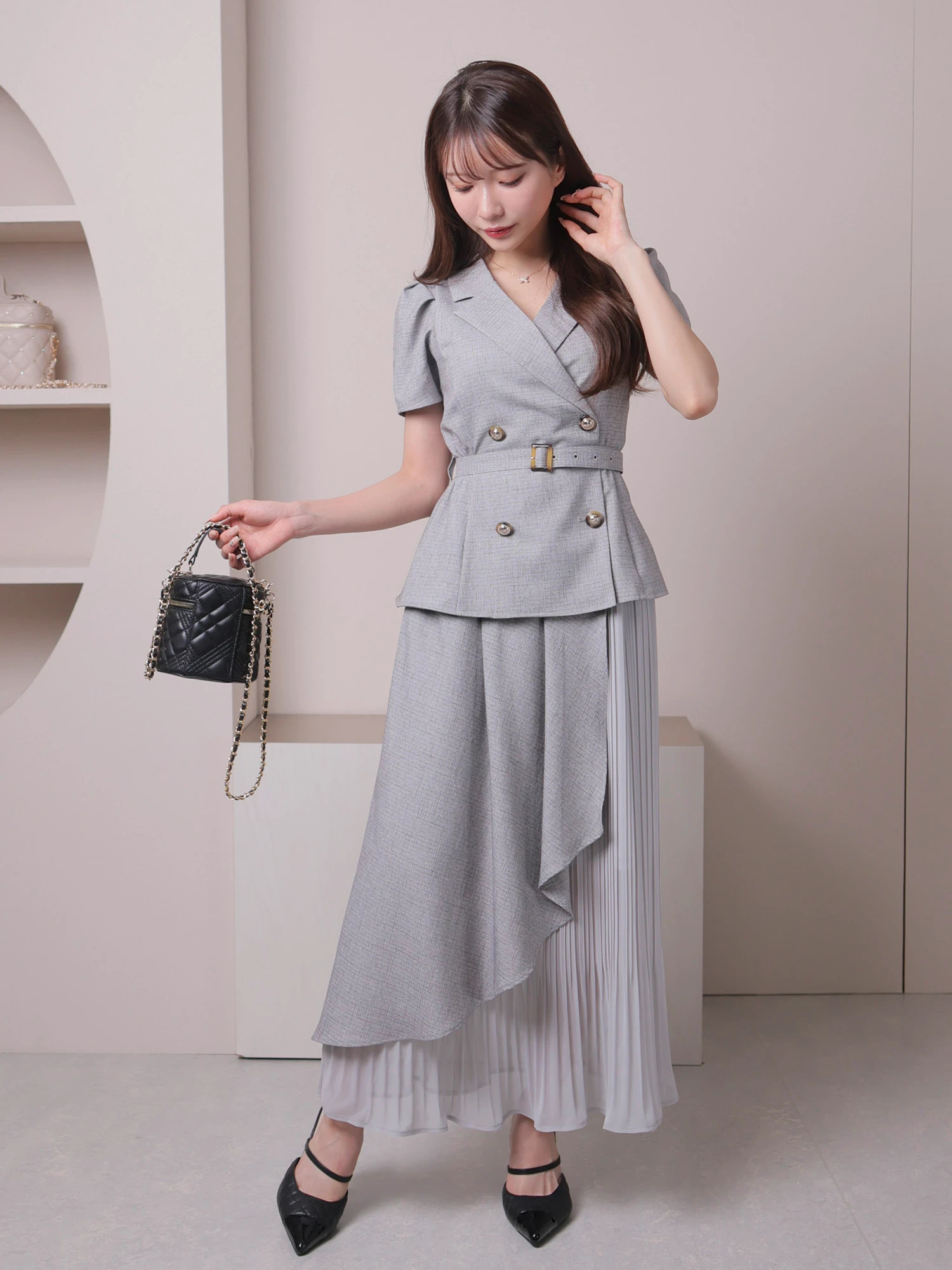 LIP SERVICE（リップサービス）｜ ジャケットレイヤードプリーツ