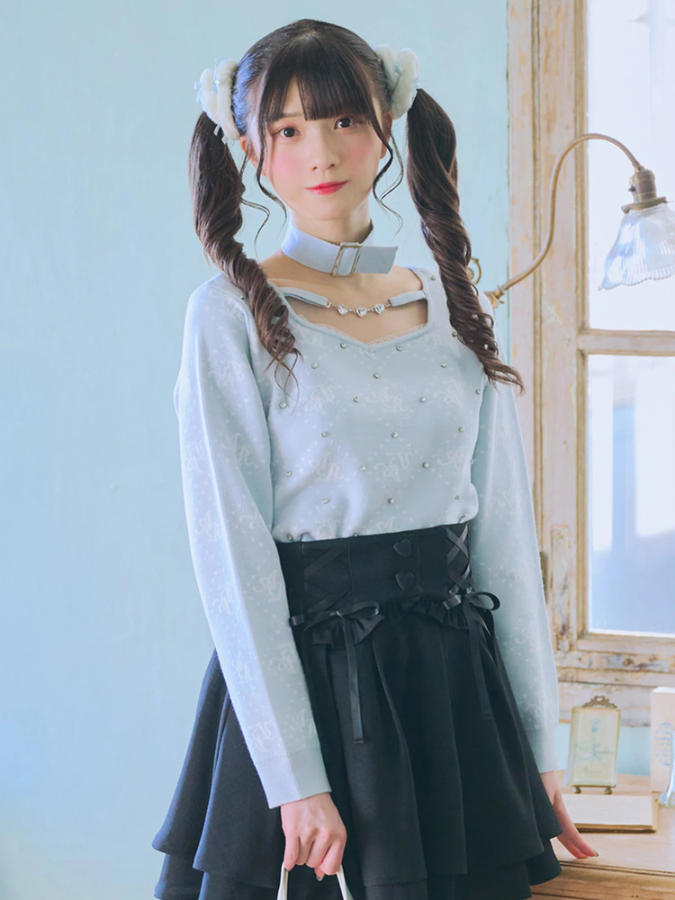 ストーンモノグラムニット - Ank Rouge(アンクルージュ)のニット