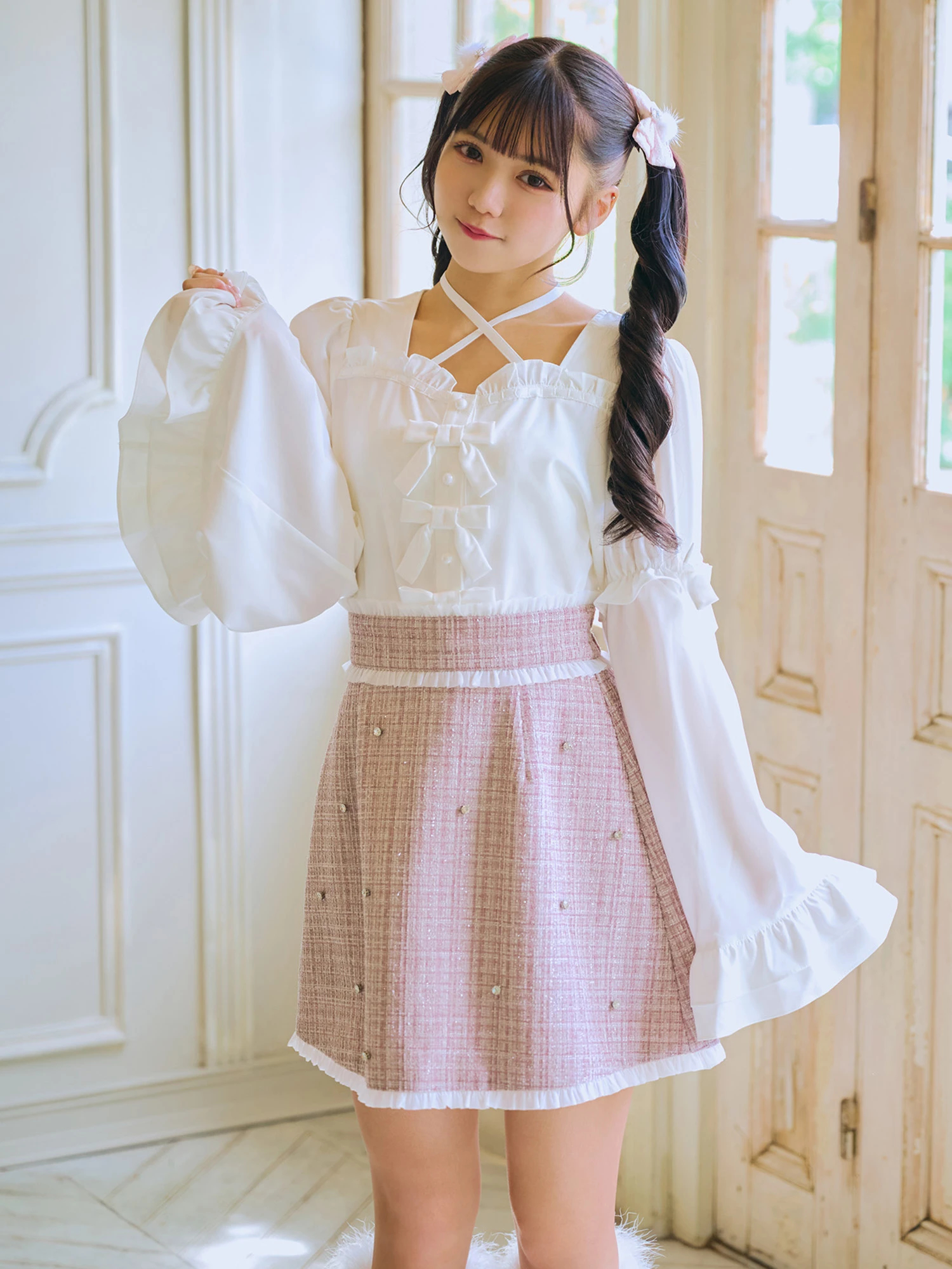 ツィード台形スカート - Ank Rouge(アンクルージュ)のスカート