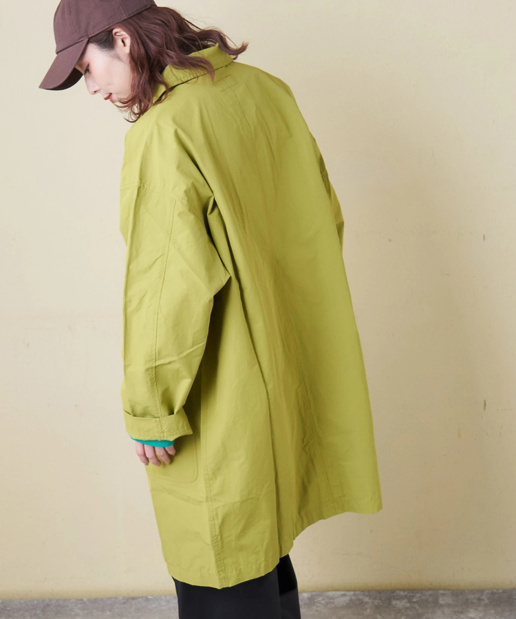 春新作】綿ナイロンツイル ステンカラーコート｜ファッション通販