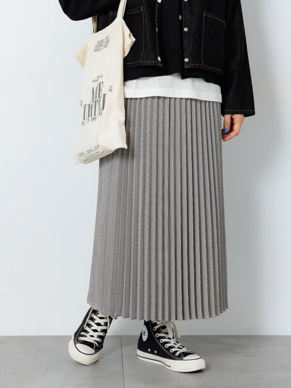 セール】 【選べる着丈】アソートプリーツスカート（オフホワイト