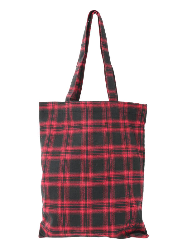 セール】 チェックトートバッグ（ブラック/レッド/イエロー/ブルー