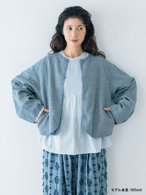 kazumi×Samansa Mos2】リバーシブルジャケット（ブラック/レッド