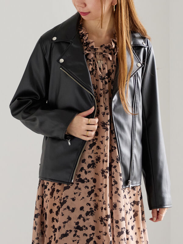 セール】 レザーダブルライダースジャケット（ブラック/アウター