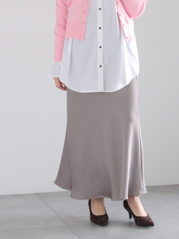 セール】 【宮本茉由着用】ヴィンテージサテンナロースカート