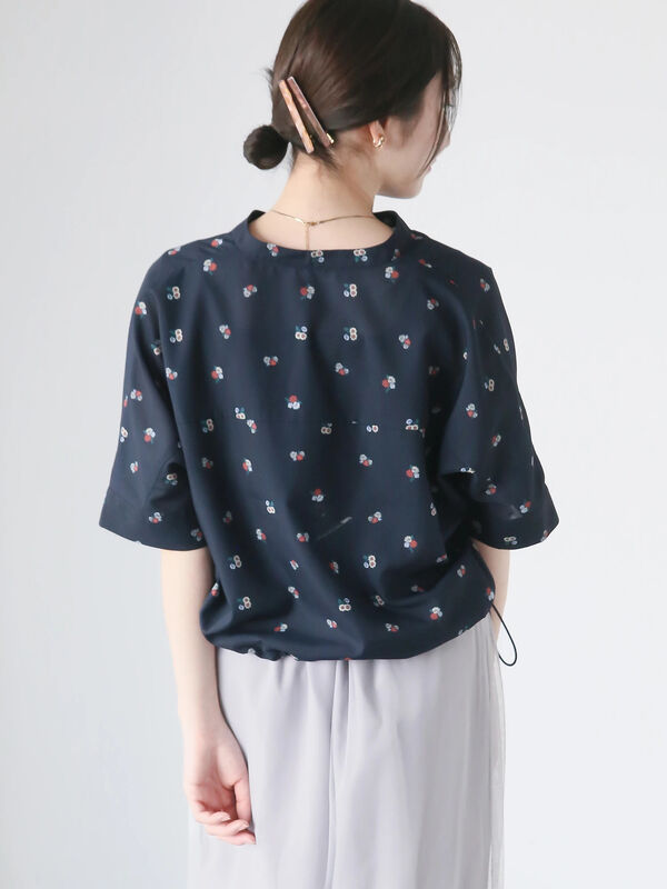 セール】 【日比谷花壇コラボ】プリントクロップドシャツ