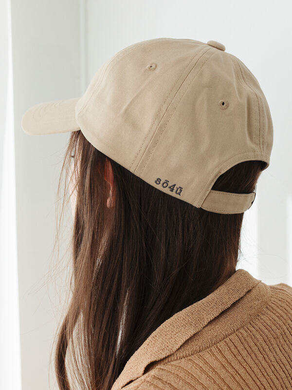 セール】 ロゴ刺繍キャップ（ベージュ/ブルー/アクセサリー/ハット