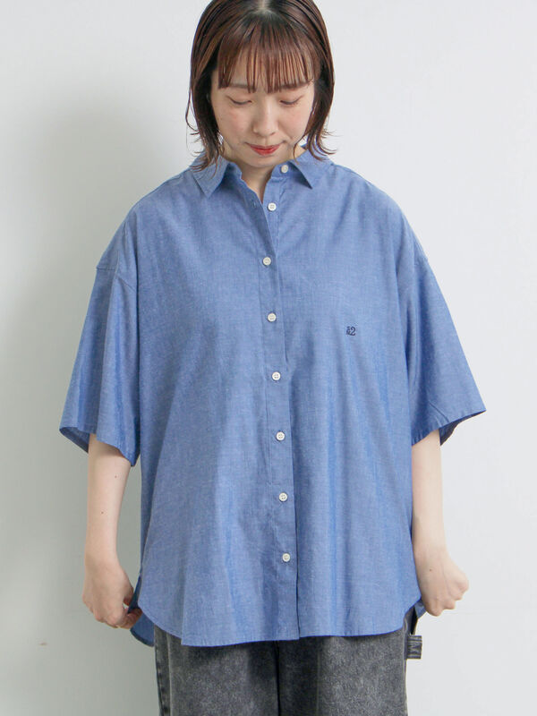 セール】 [接触冷感]チェック柄アソート半袖シャツ（ピンク/グリーン