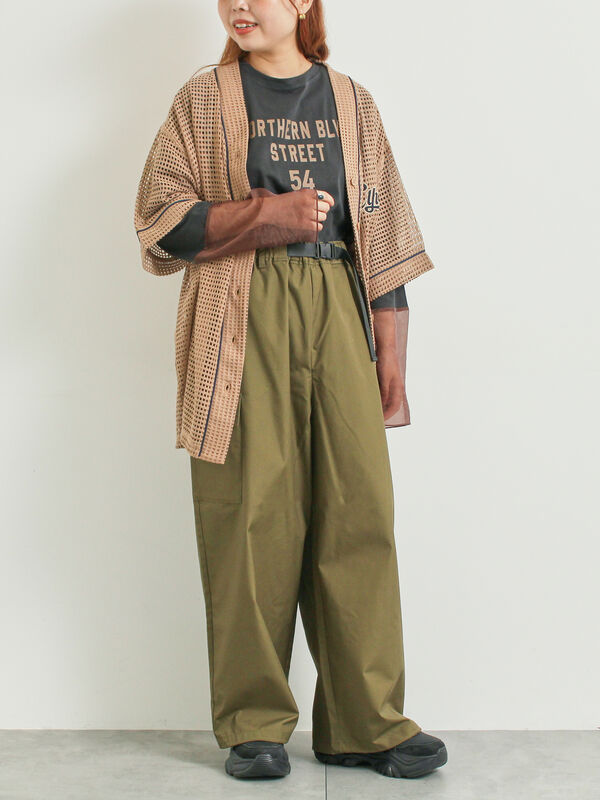 セール】 メッシュベースボールシャツ（ベージュ/ネイビー/クリーム