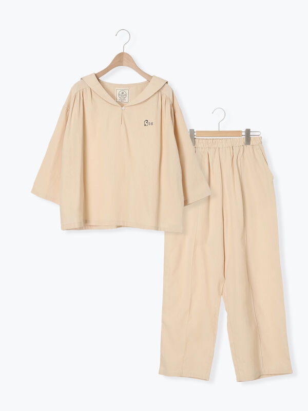 セール】 おうち刺繍ルームセットアップ（チャコールグレー/キナリ