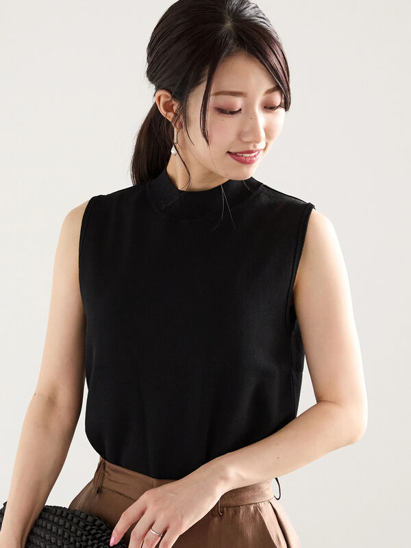 ハイネックノースリーブニット（トップス/ニット・セーター）【セール