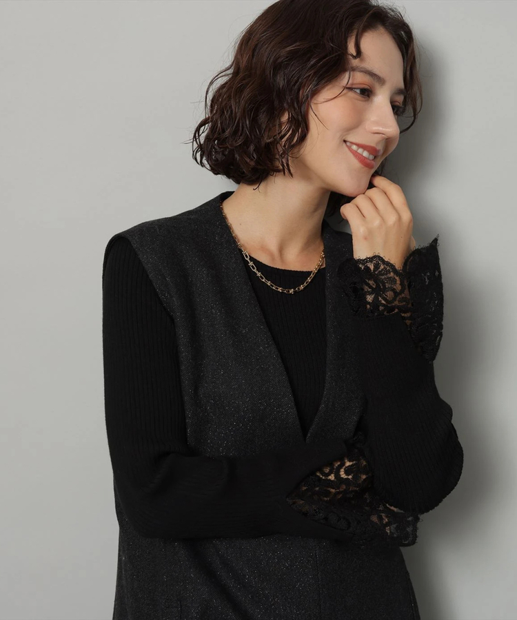 袖口レースプルオーバー | ニット | Arpege story（アルページュ