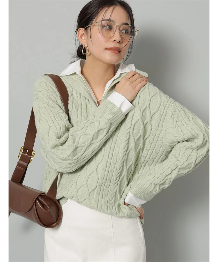 シャツドッキングケーブルニット | ニット | Arpege story