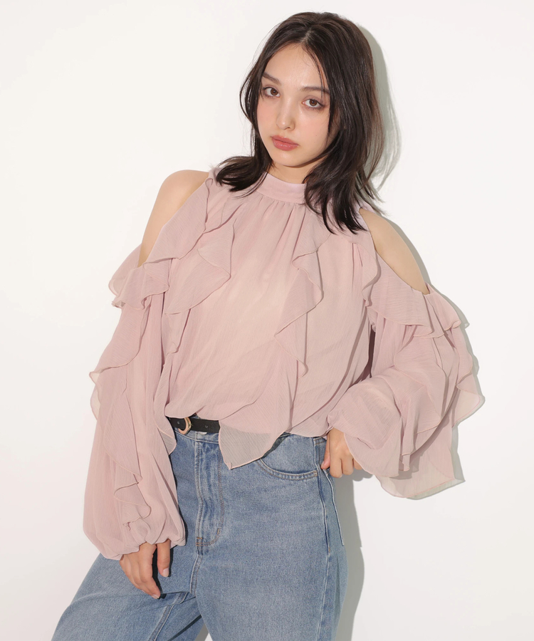 WEB LIMITED]オフショルフリルシアーブラウス | シャツ・ブラウス