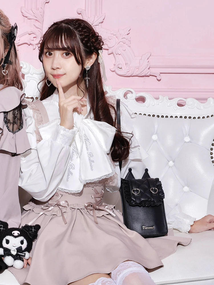 クロミ 耳付きスマホショルダー（ショルダーバッグ｜黒）｜【公式