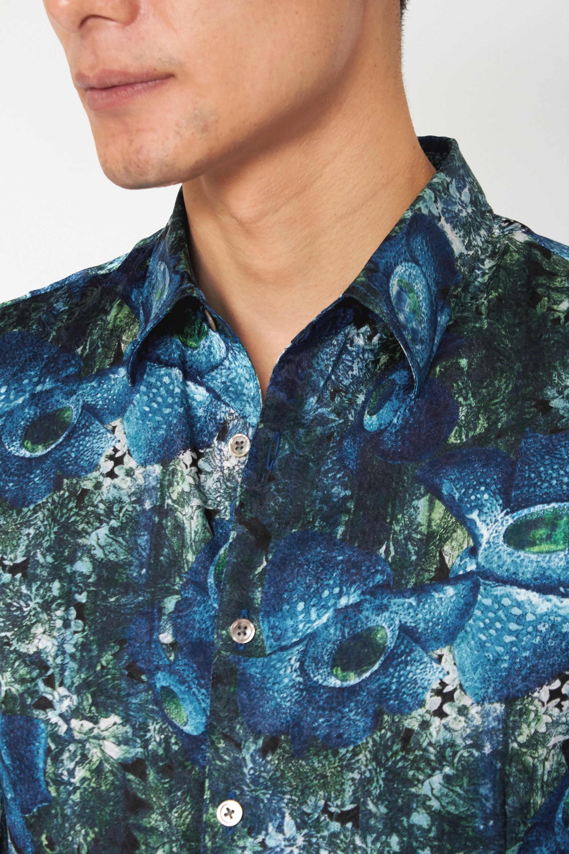 TORNADO MART∴ラフレシアプリント7分袖シャツ / TORNADO MART