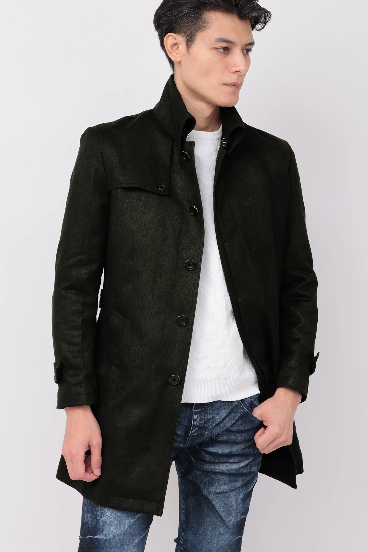 TORNADO MART∴T/Cスェードライナー付き返し衿コート / TORNADO MART