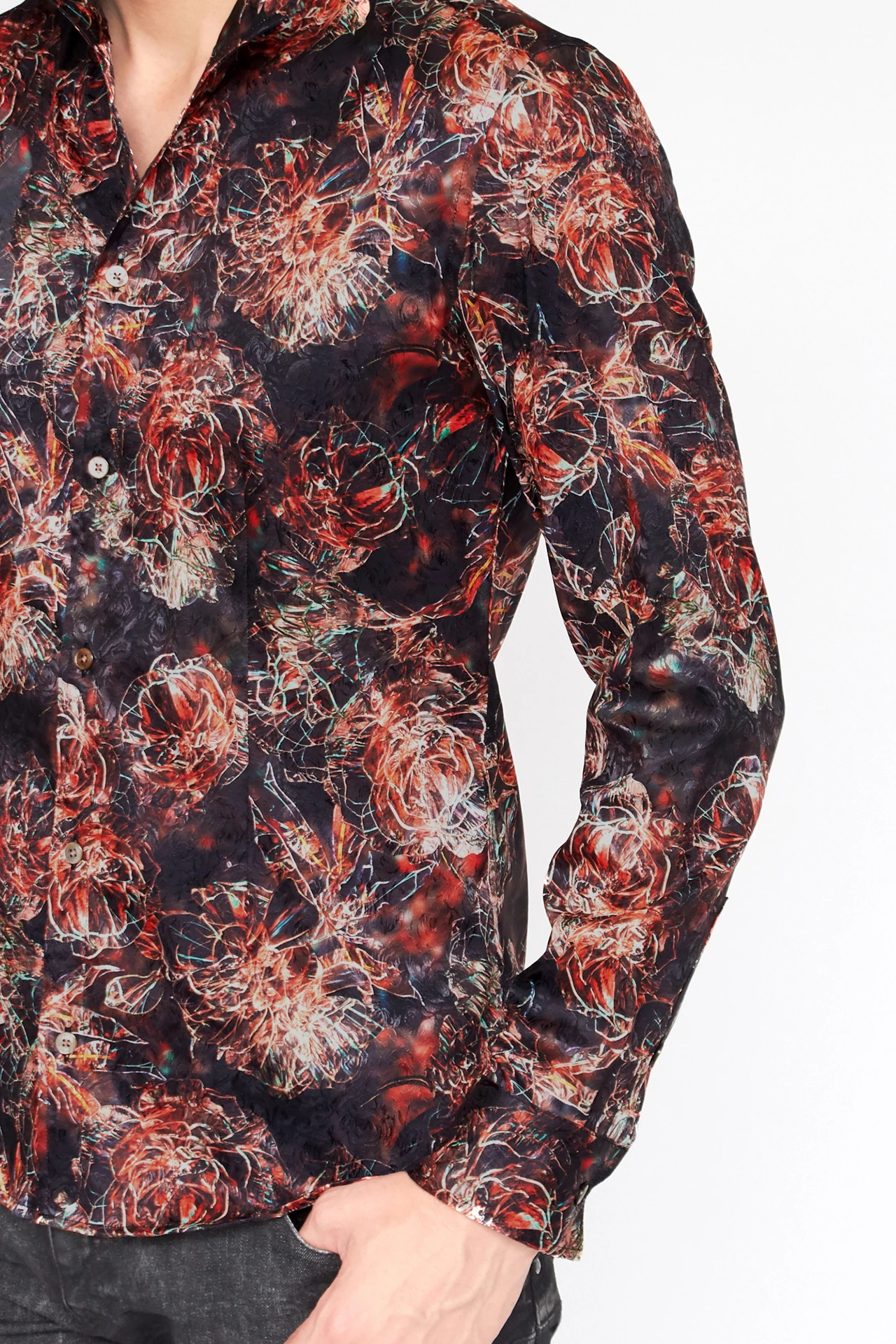 TORNADO MART∴クリスタルローズプリントシャツ / TORNADO MART