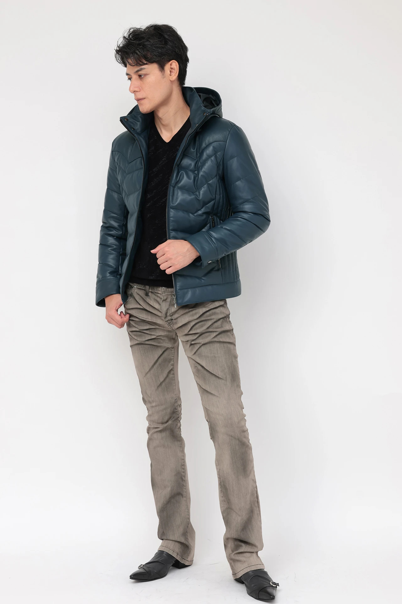 TORNADO MART∴コンビレザーダウンブルゾン / TORNADO MART