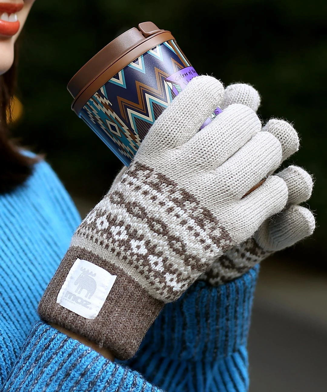 moz 北欧柄裏ボアニット手袋【2月24日(火)15時までの限定価格】 / 手袋