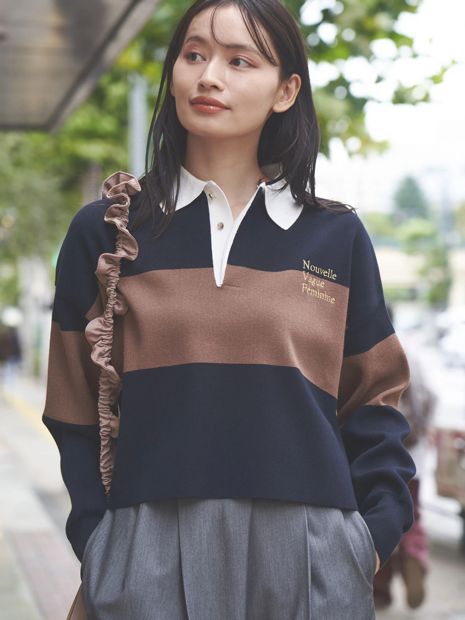 ラガーエンブロイダリーニット | レディースファッション通販のTONAL