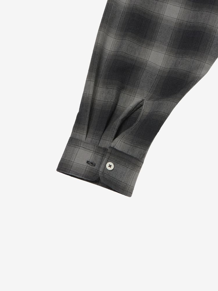 公式・アウトレット】ロングスリーブウーリーチェックシャツ（ユニ