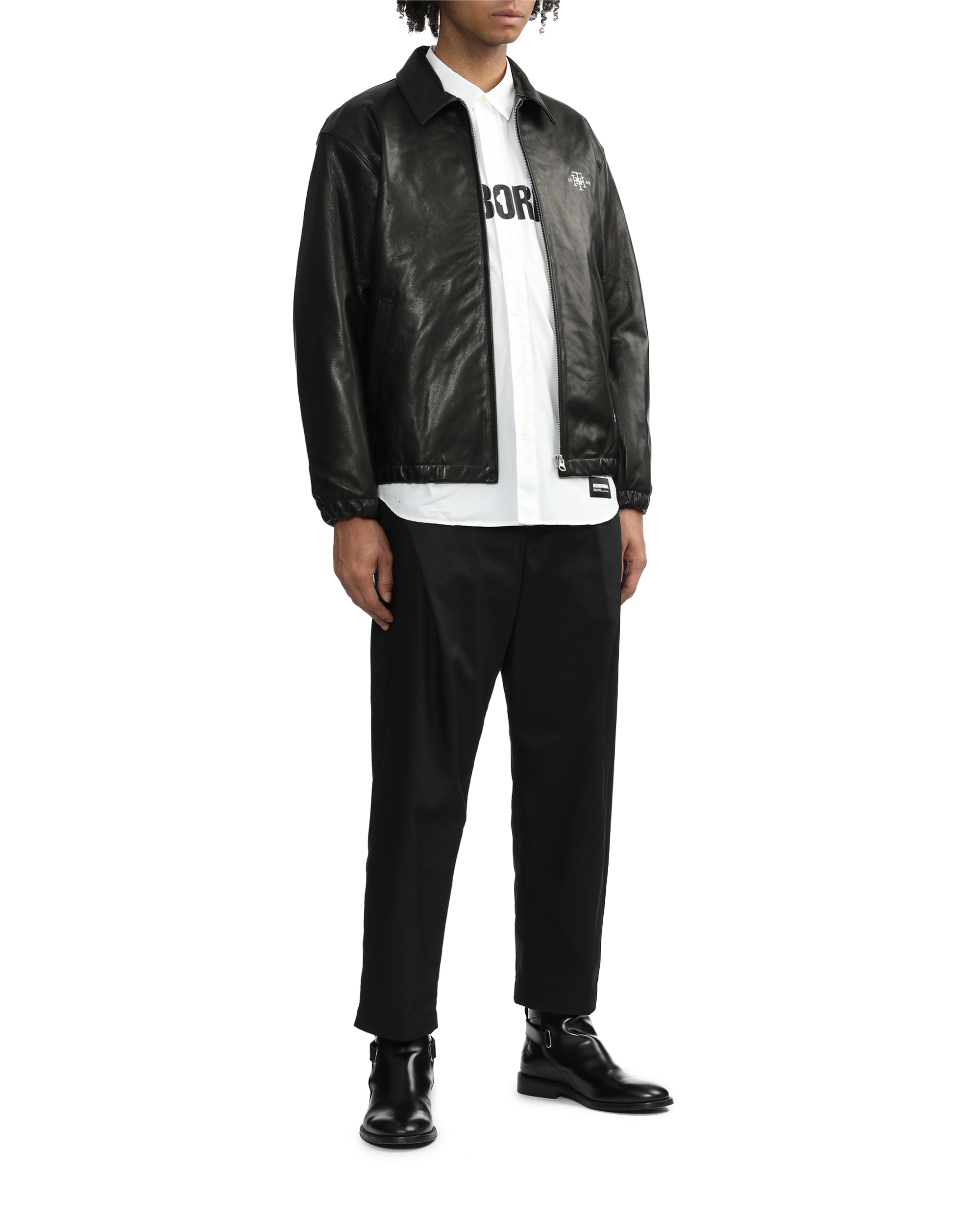 NEIGHBORHOOD Leather zip work jacket | ITeSHOP